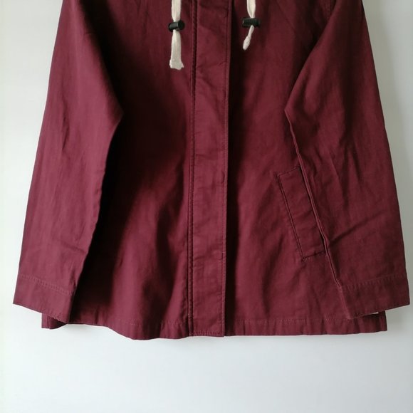 The North Face Womens Maroon Long Sleeve Hooded Full Zip Jacket Size M - Picture 3 of 8